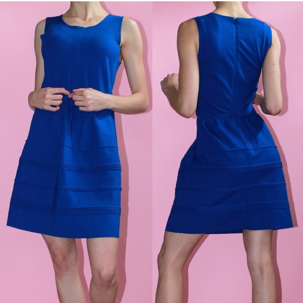 MADEWELL Cobalt Ponte Silhouette A-Line Dress